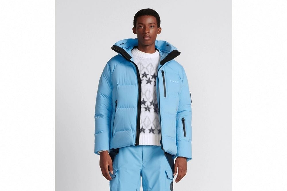 Dior Hooded Down Jacket in Sky Blue Technical Taffeta - image 5