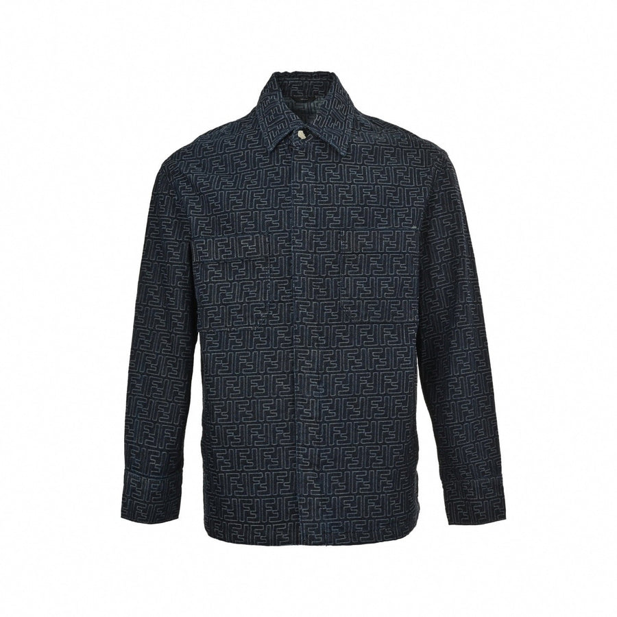 Fendi Roma FF Monogram Denim Overshirt
