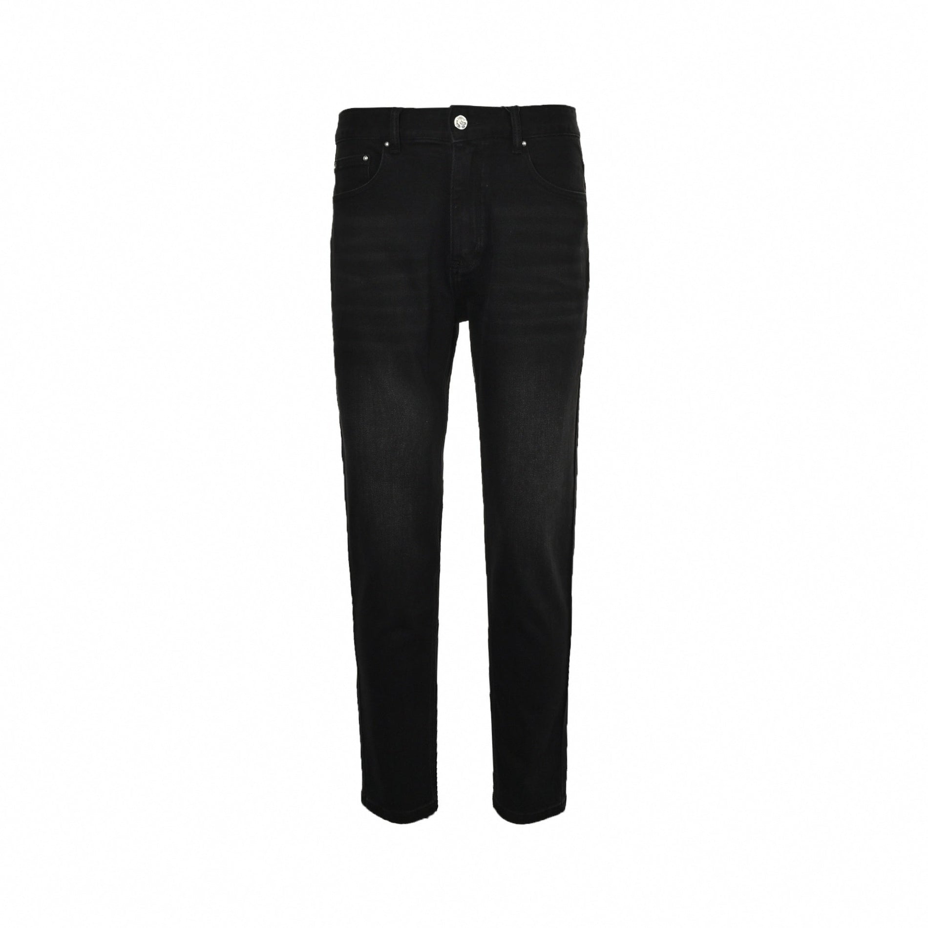 Louis Vuitton Black Slim-Fit Denim Jeans with Monogram Details