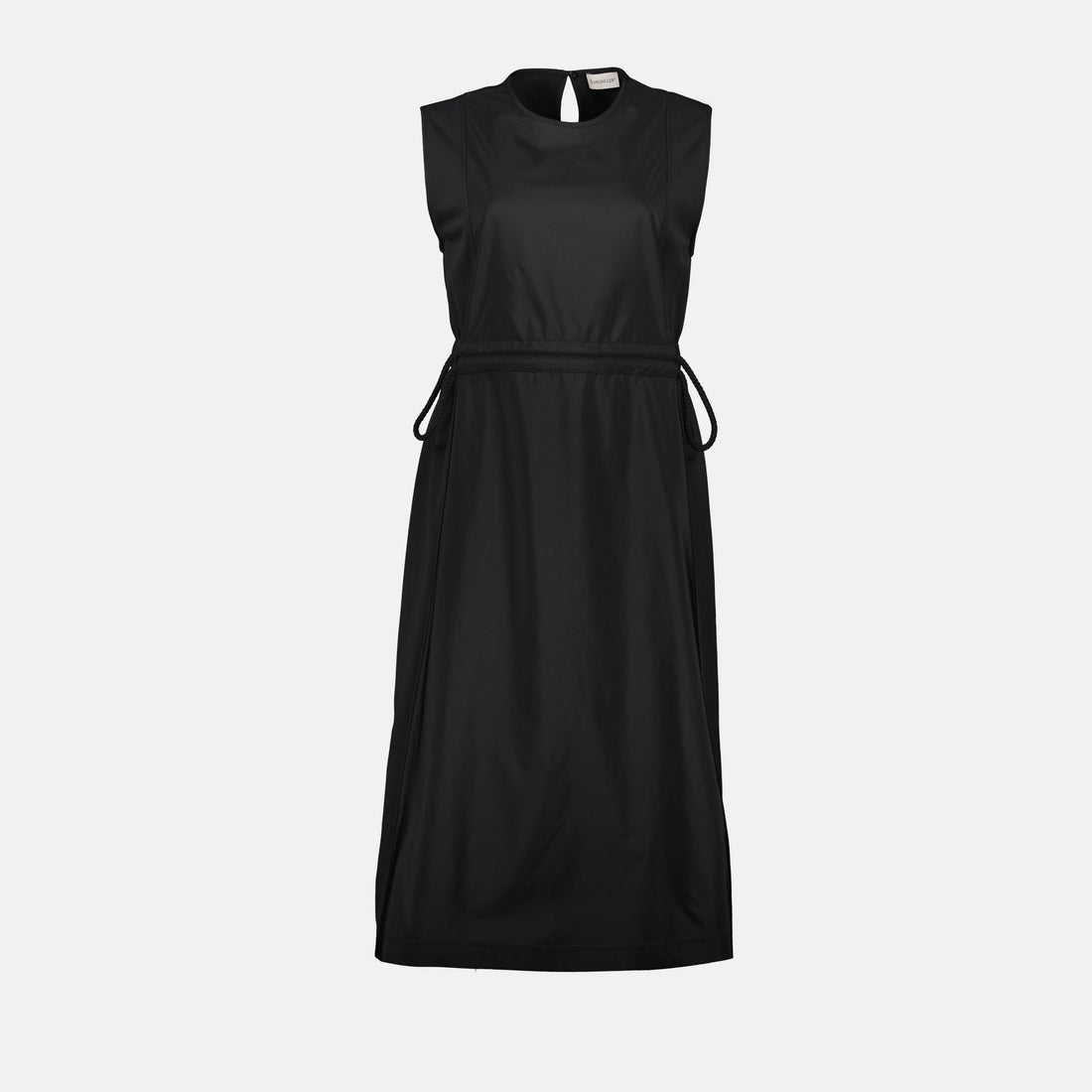 Sleeveless Drawstring Waist Midi Dress