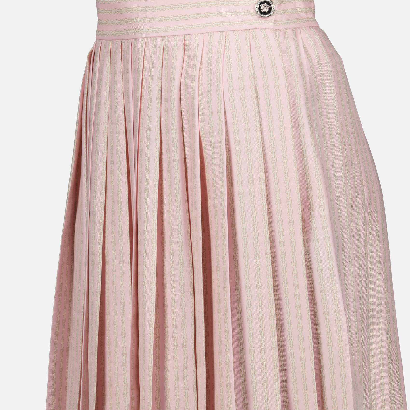 Versace Pleated Silk Skirt - image 5