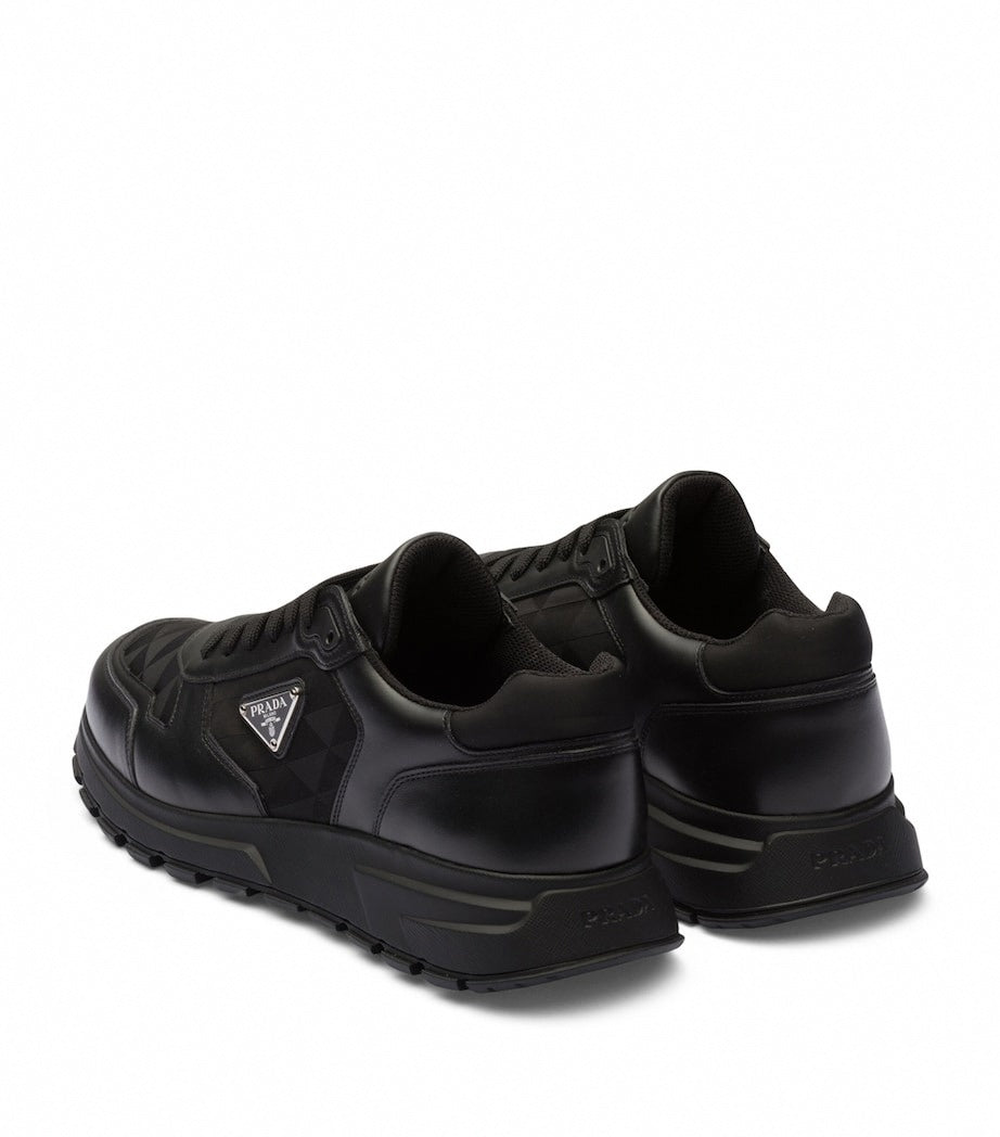Prada Leather & Re-Nylon Low-Top Sneakers - image 3