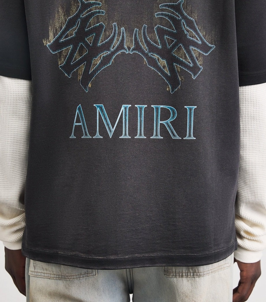 Amiri MA Quad Flames Oversized Cotton T-Shirt - image 5