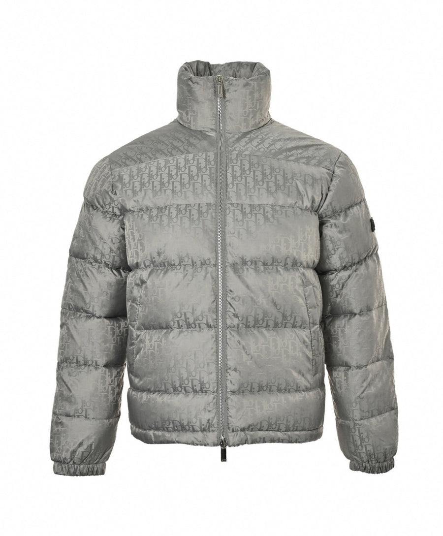 Dior Oblique Down Puffer Jacket – Grey Technical Jacquard Edition
