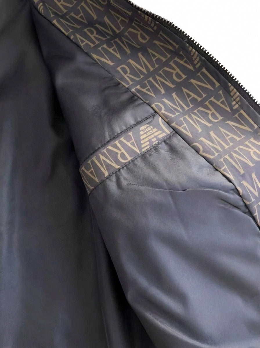 Emporio Armani Monogram Print Hooded Windbreaker - image 6