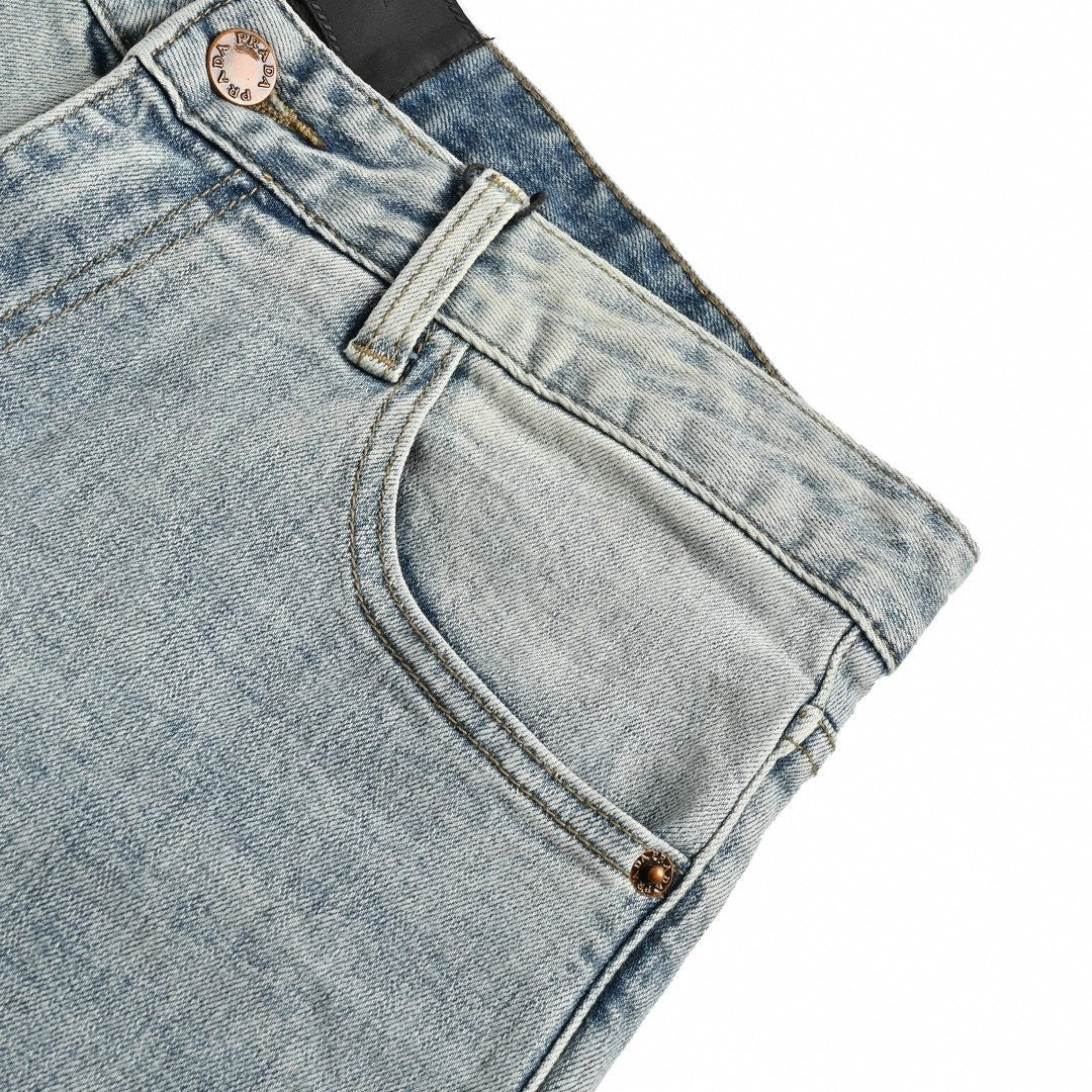 Prada Light Wash Slim-Fit Denim Jeans - image 6