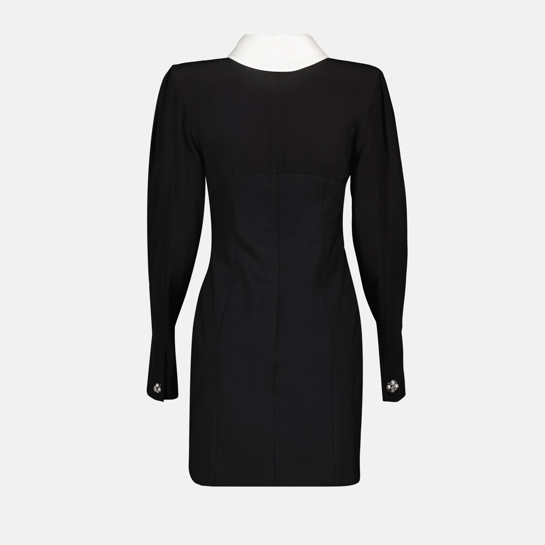 Versace Contrast Collar Mini Dress with Ribbon Tie - image 4