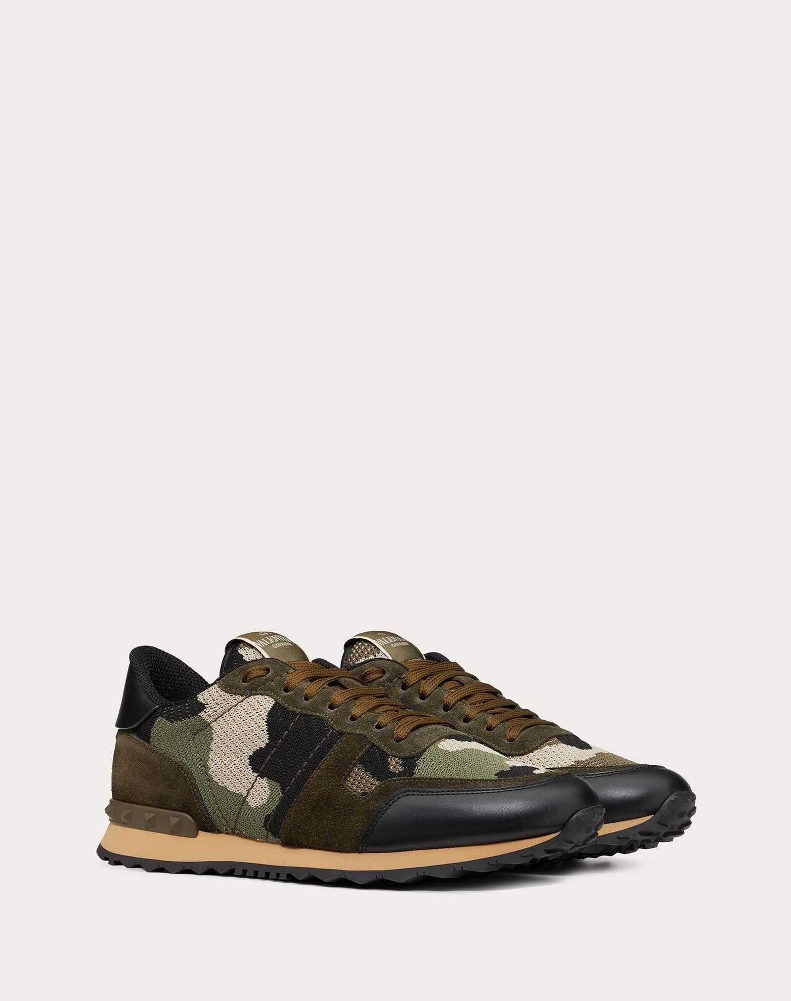 Valentino Garavani Mesh Fabric Camouflage Rockrunner Sneaker - image 2
