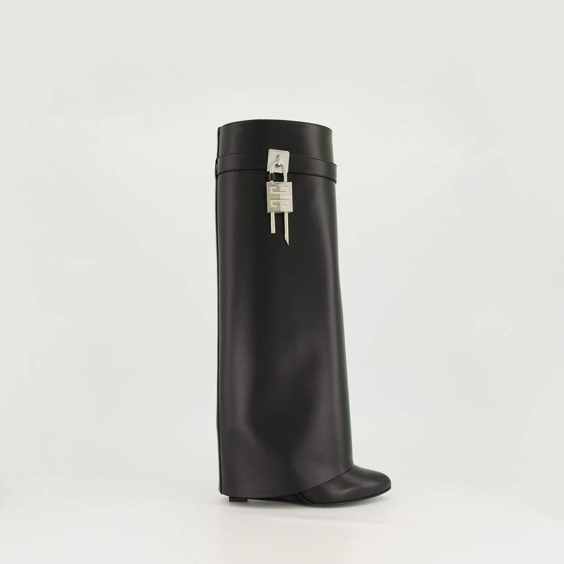 Shark Lock Knee-High Wedge Boots