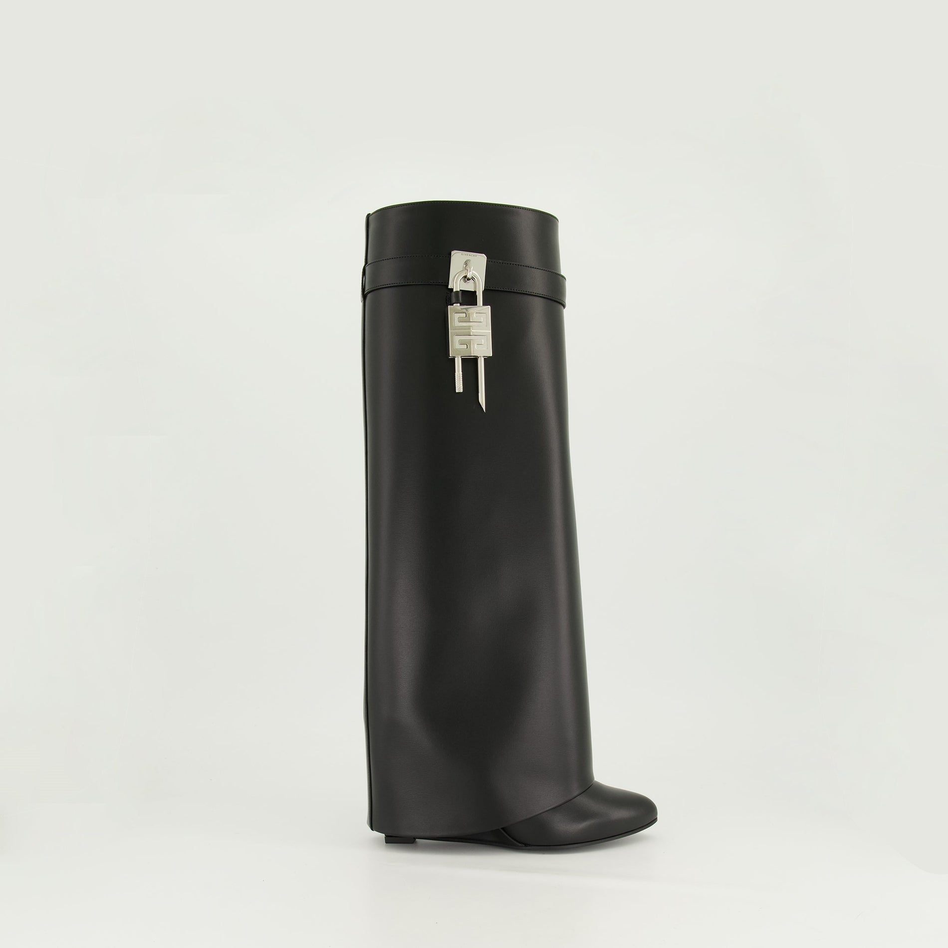 Givenchy Shark Lock Knee-High Wedge Boots