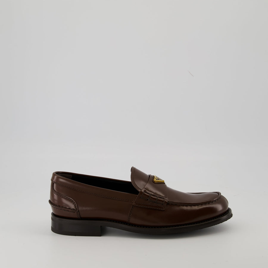 Prada Brushed Leather Loafers