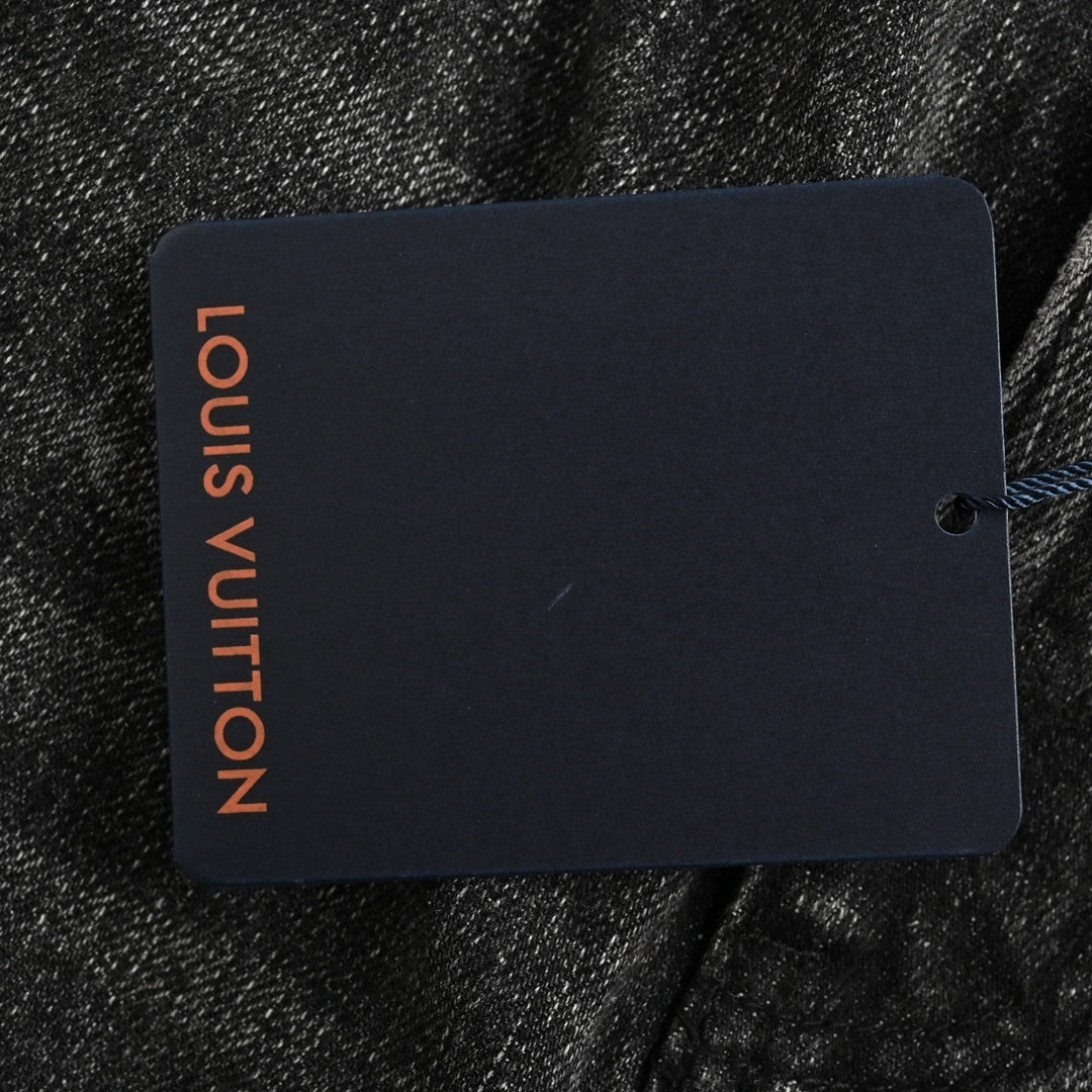 Louis Vuitton Black Washed Denim Jeans with Monogram & Cowboy Embroidery - image 7