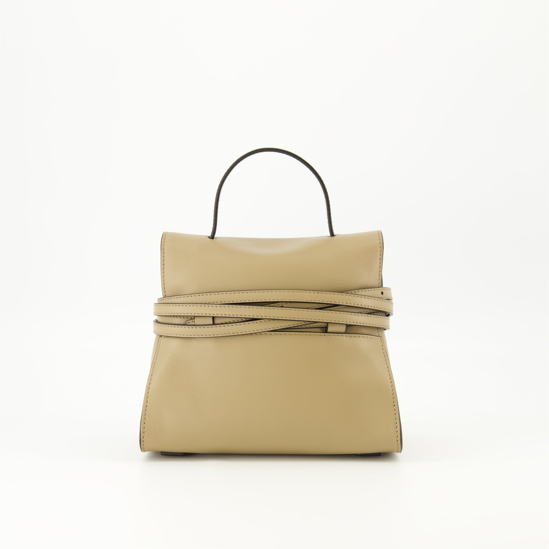 Moschino Tie Me Leather shoulder bag ( Beige) - image 2
