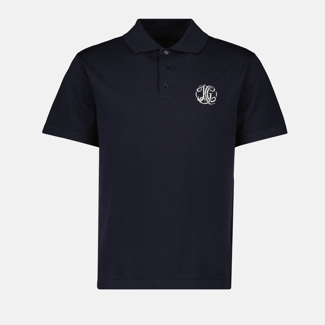 Givenchy Navy Polo Shirt with Embroidered Monogram Logo