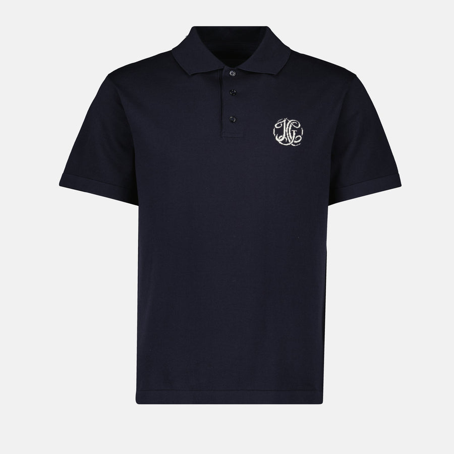 Givenchy Givenchy Navy Polo Shirt with Embroidered Monogram Logo