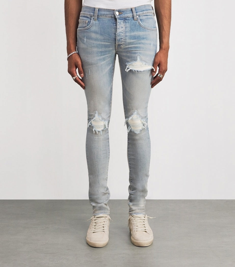 Amiri MX1 Suede-Panel Distressed Straight - image 3