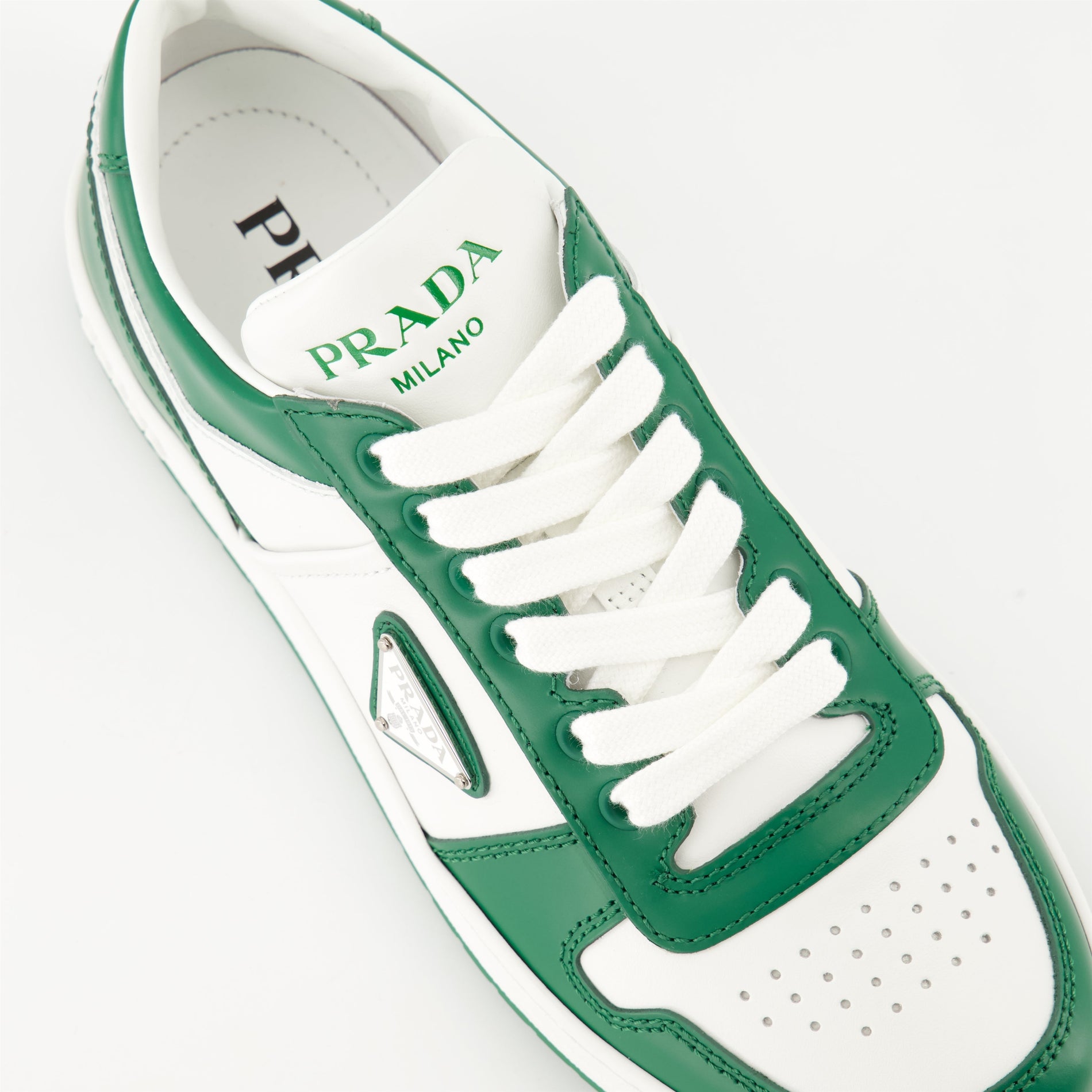 Prada Panel Low-Top Sneakers-Green - image 5