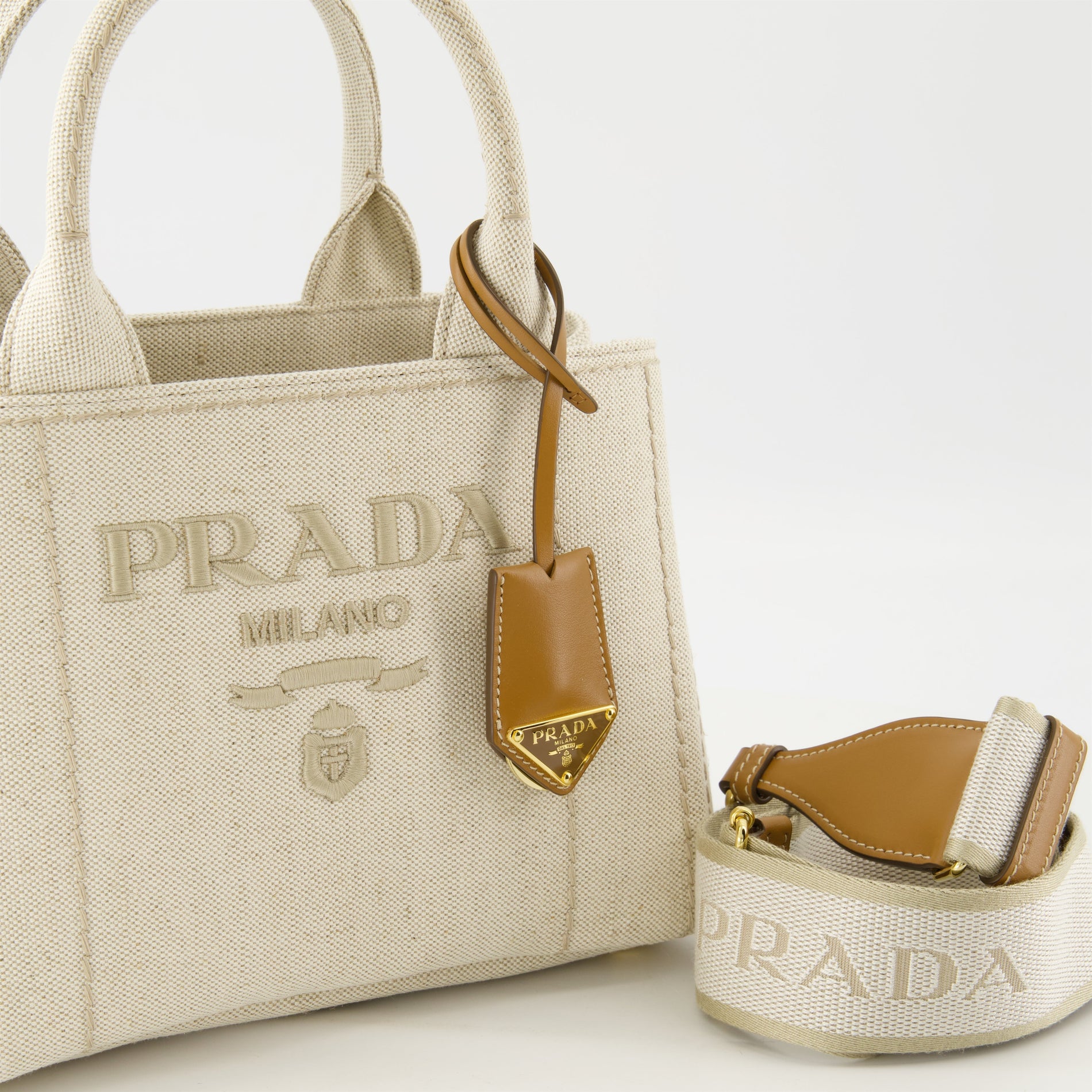 Prada Canvas Tote Bag - image 3
