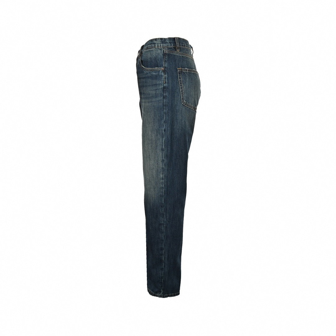 Prada Vintage Blue Washed Straight-Leg Denim Jeans - image 3