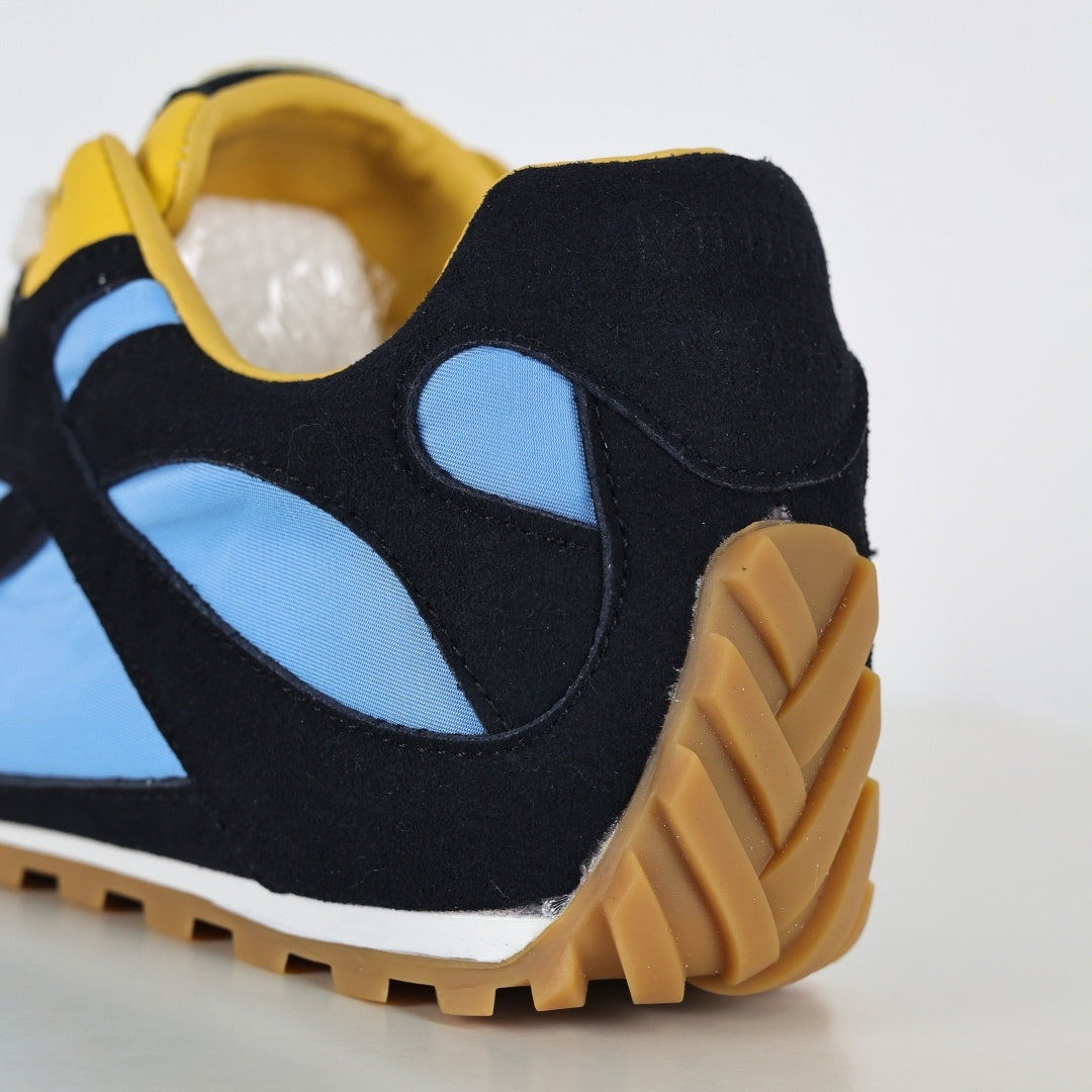 Bottega Veneta Orbit Flash Sneakers in Navy, Light Blue & Yellow - image 6