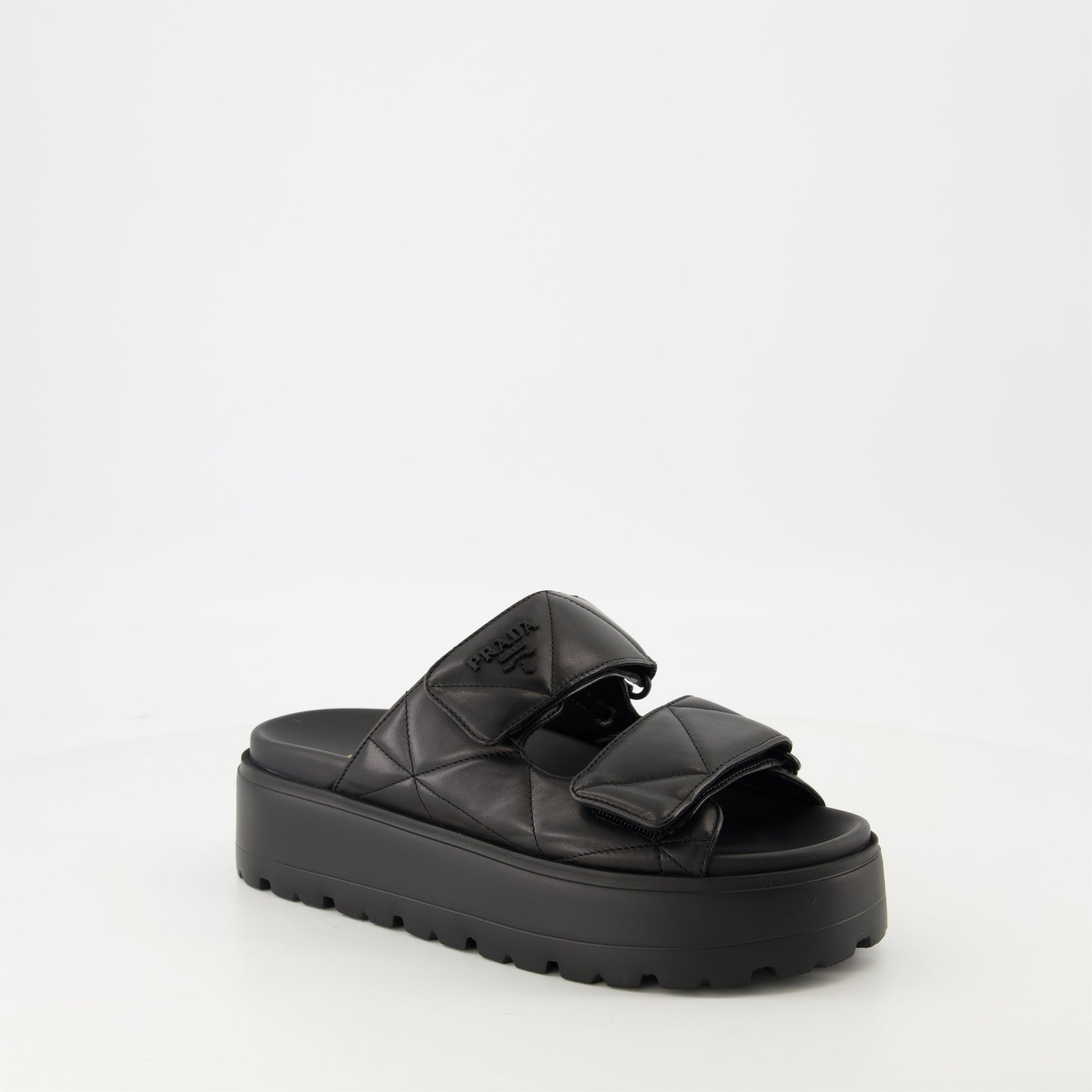 Prada Quilted Platform Sandals - image 2