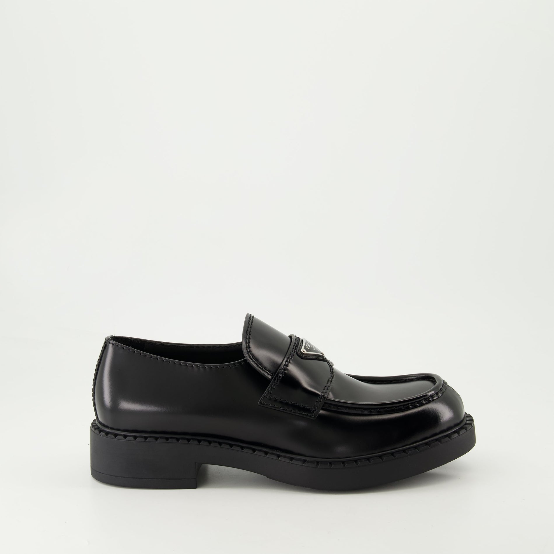 Prada Chocolate Leather Loafers
