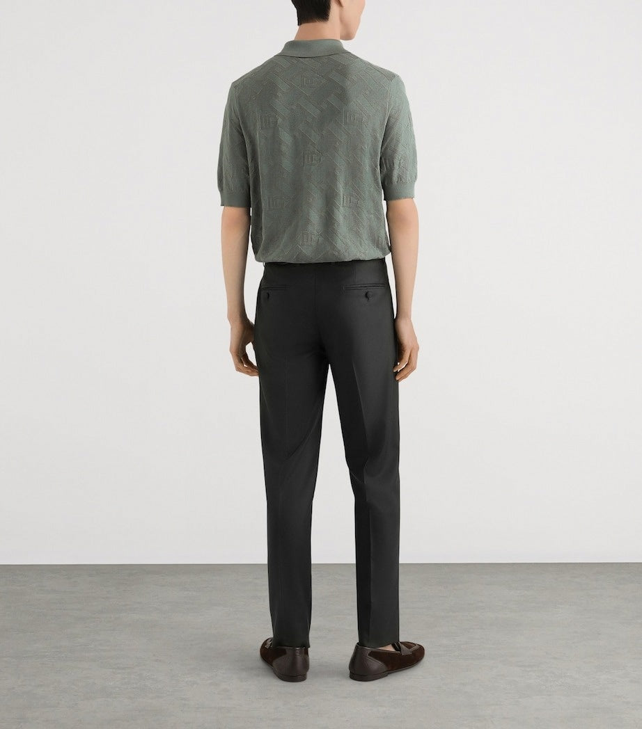 Dolce & Gabbana Silk Jacquard DG Polo Shirt - image 5