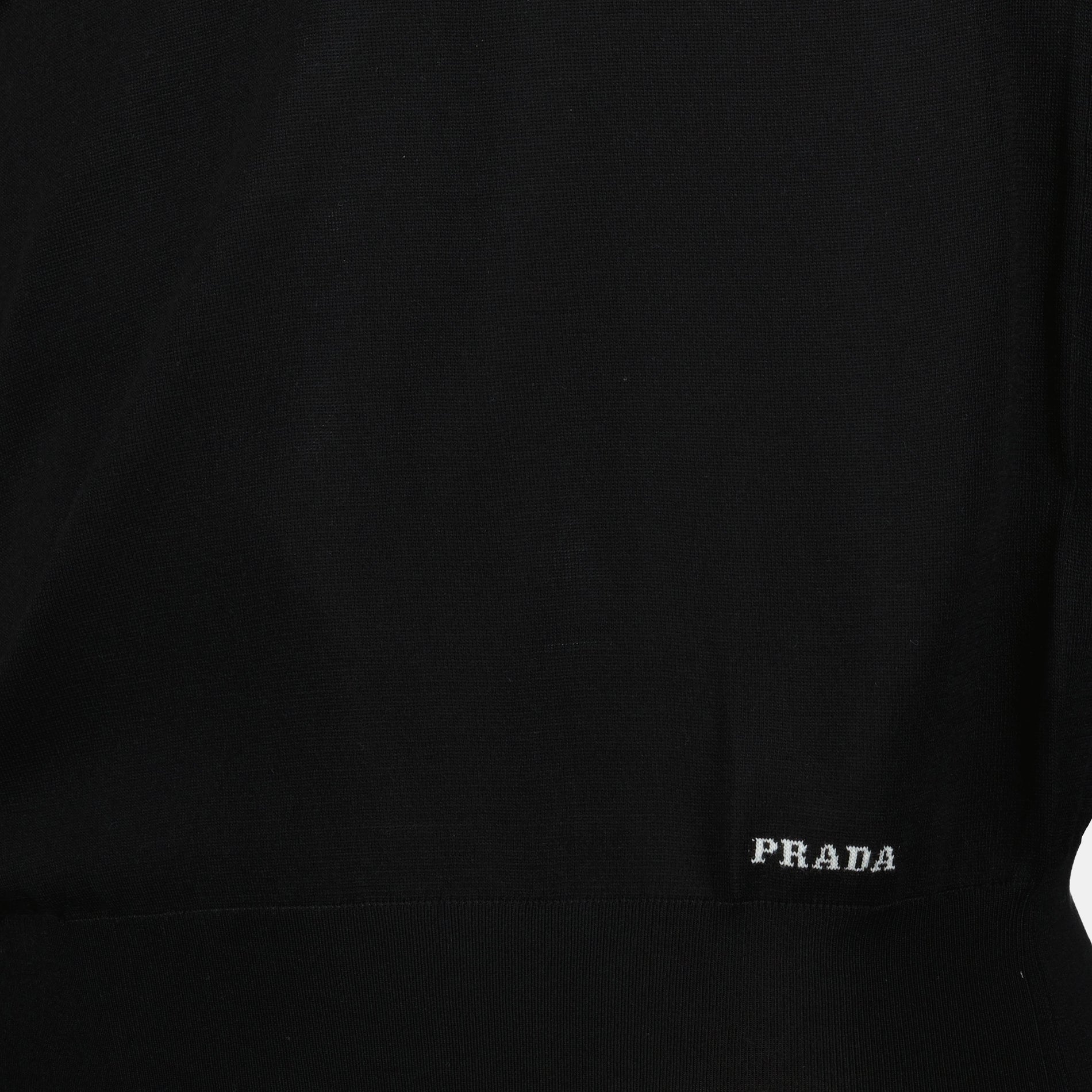 Prada Prada Black Silk Knit Polo Shirt with Minimalist Finish - image 5