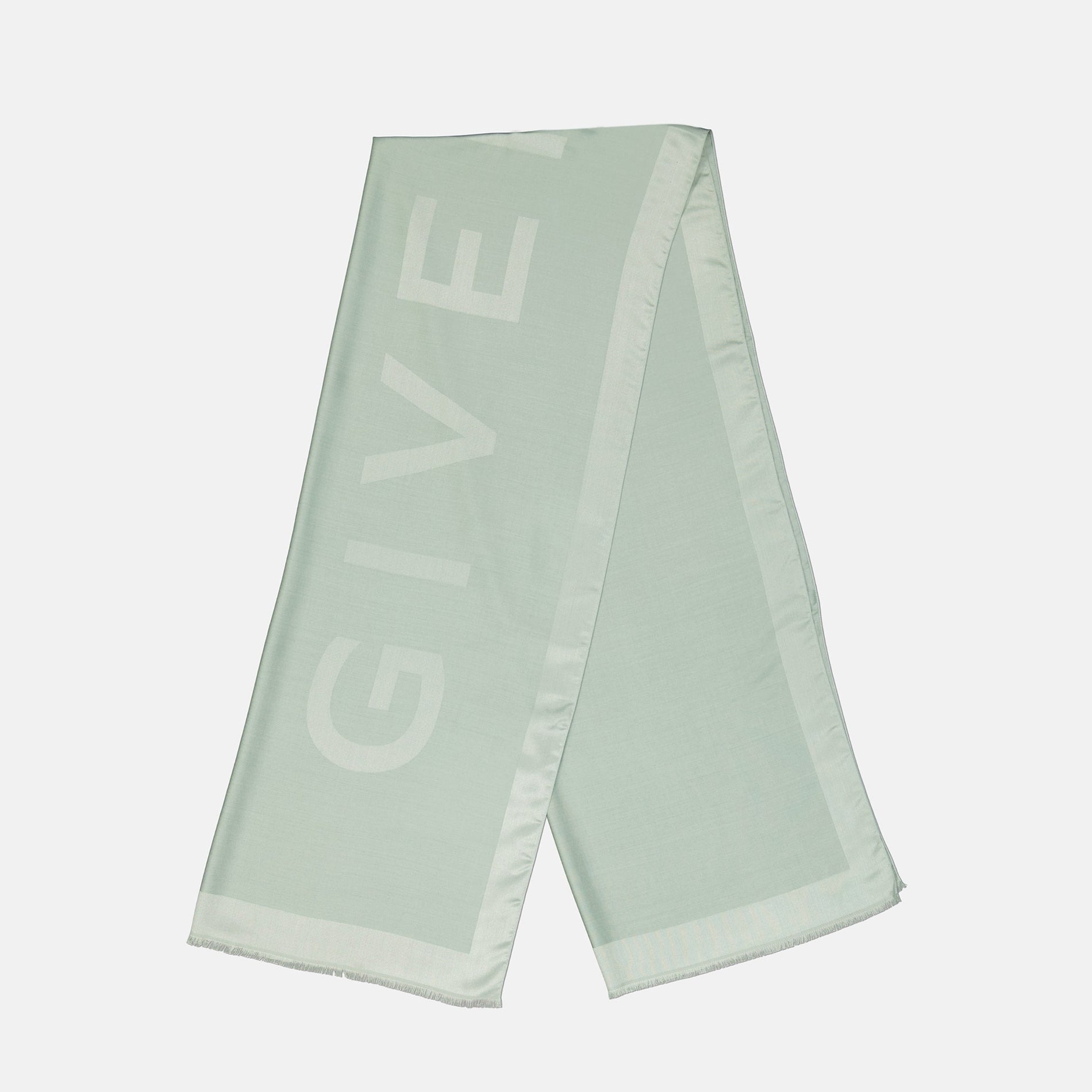 Givenchy Logo Scarf – Mint Green