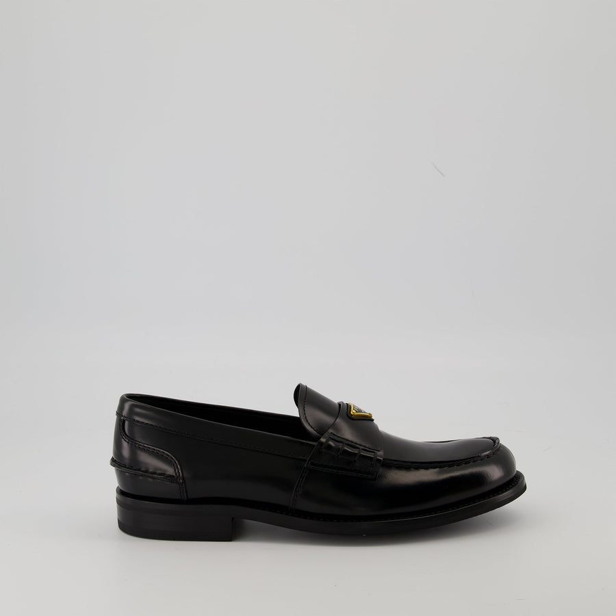 Prada Brushed Leather Loafers