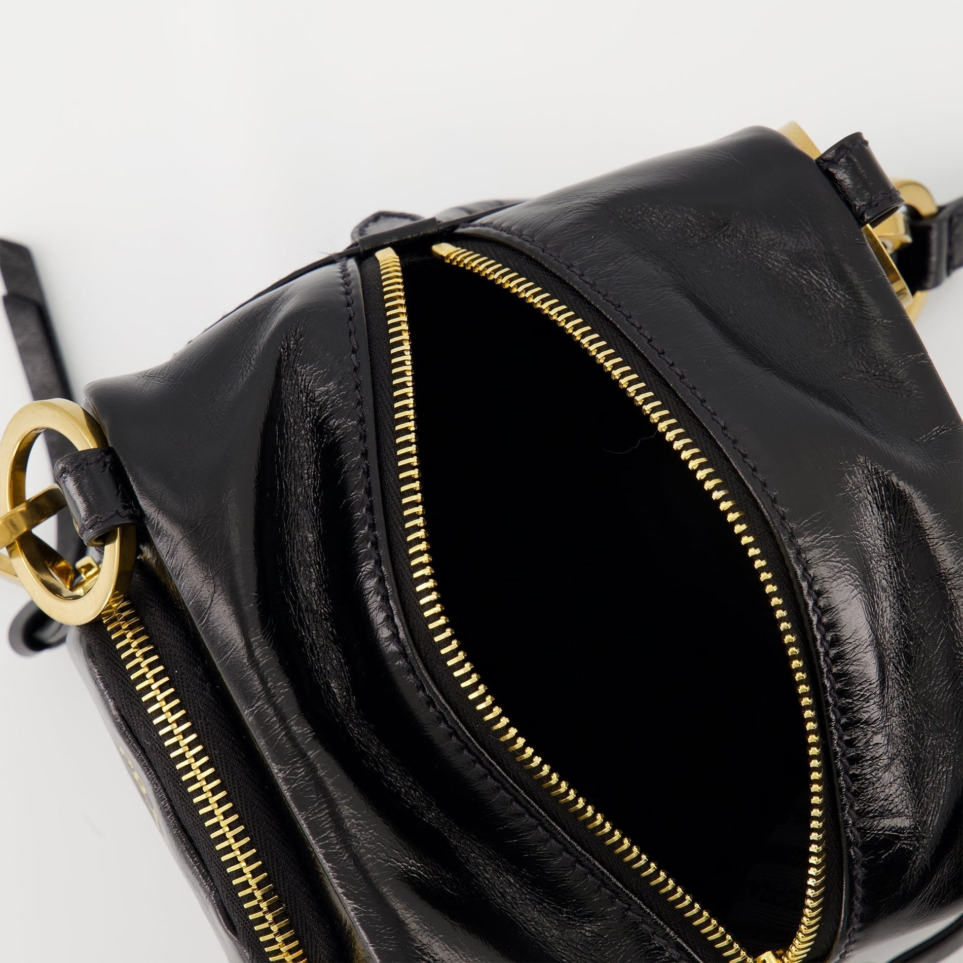 Prada Mini Leather Shoulder Bag with Chain Detail - image 4
