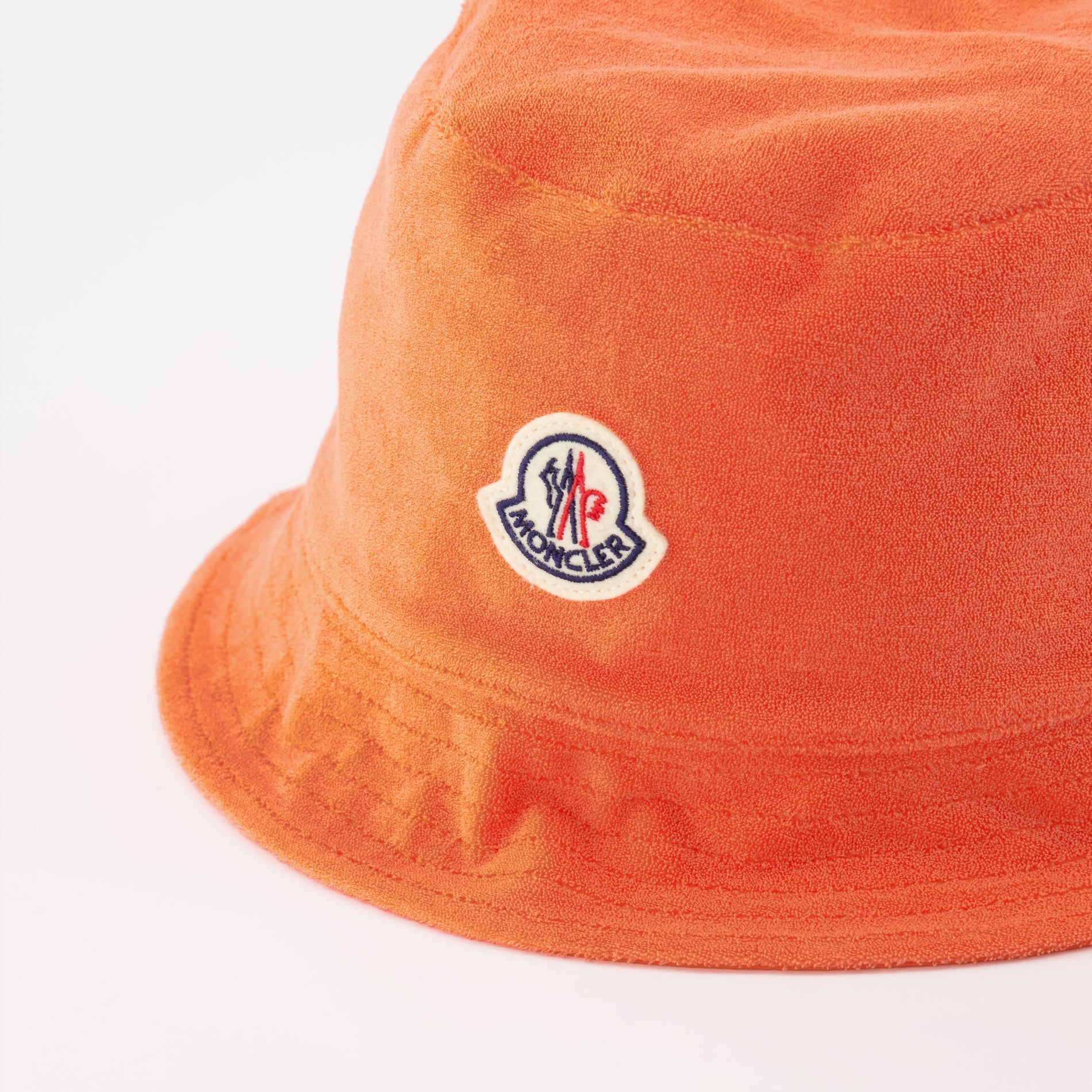 Moncler Terry Cloth Bucket Hat with Logo – Orange - image 3
