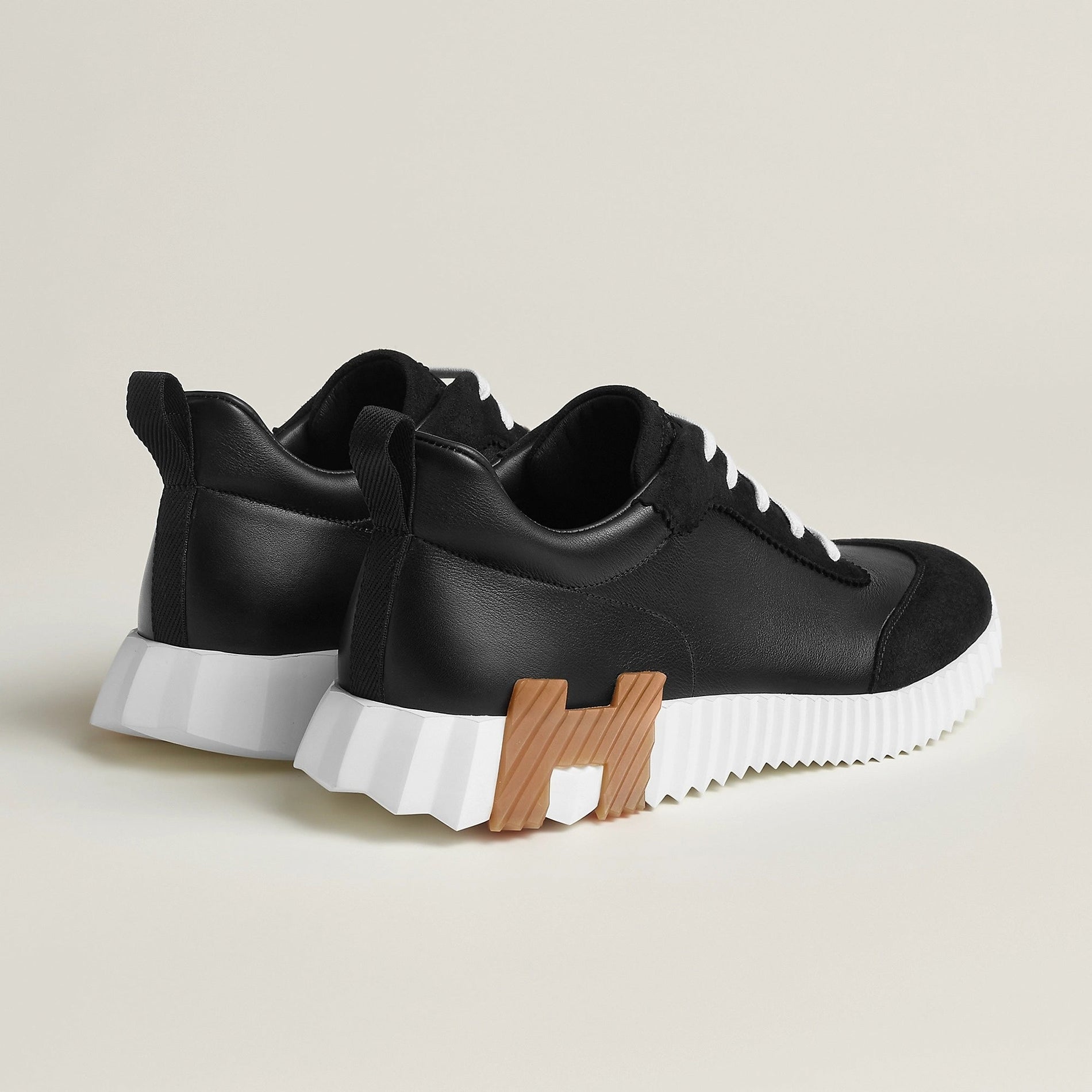 Hermes Bounce Sneaker – Black Calfskin with Signature “H” Sole - image 4