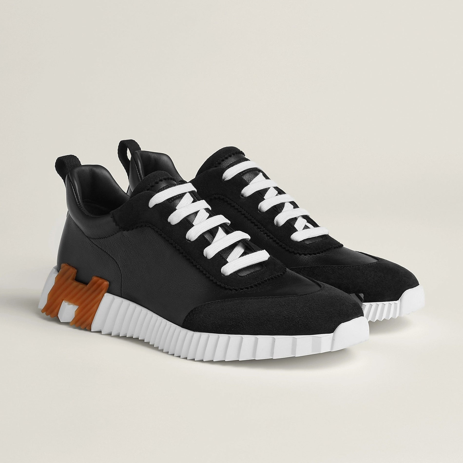 Hermes Bounce Sneaker – Black Calfskin with Signature “H” Sole - image 6