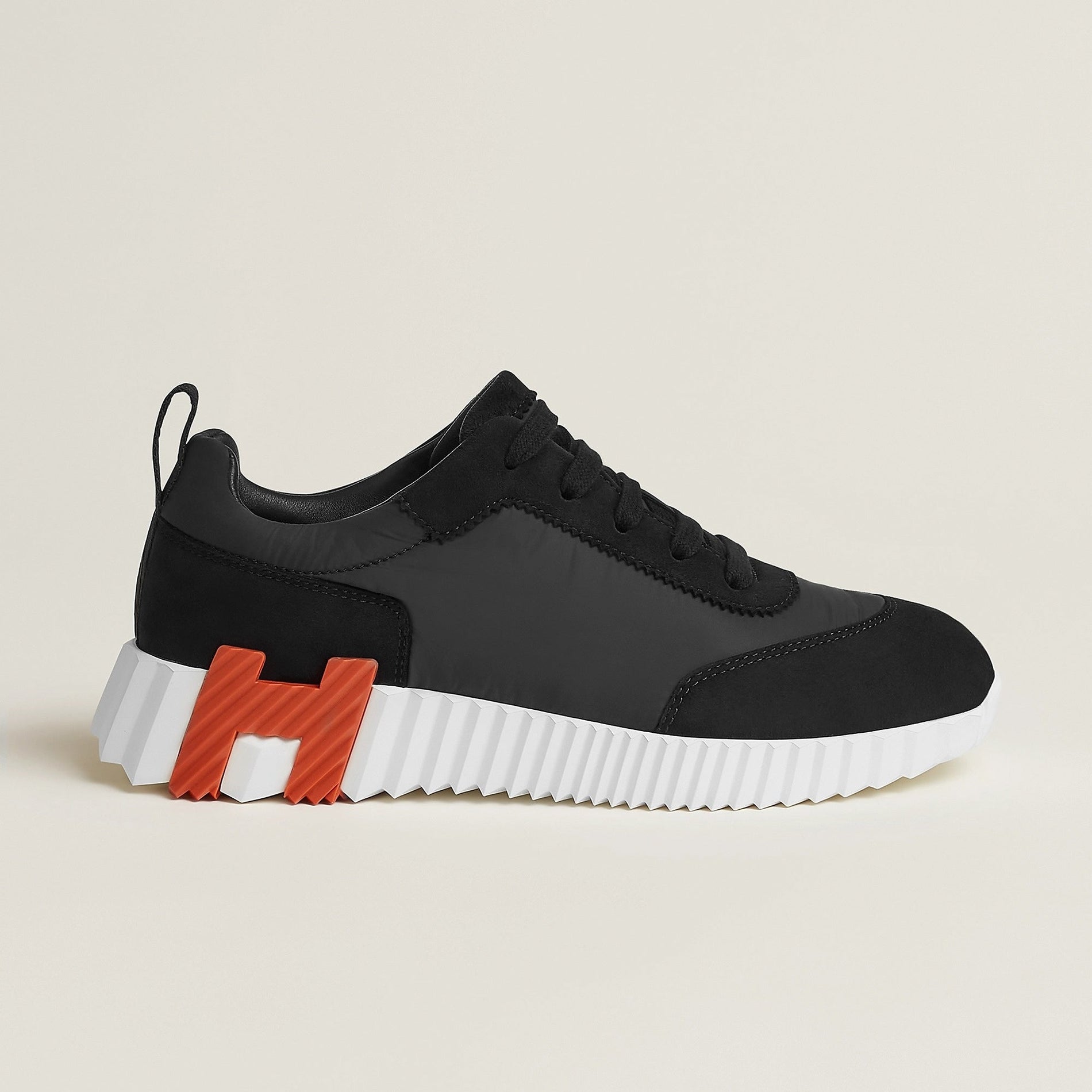 Hermes Bouncing Sneakers in Black and Orange