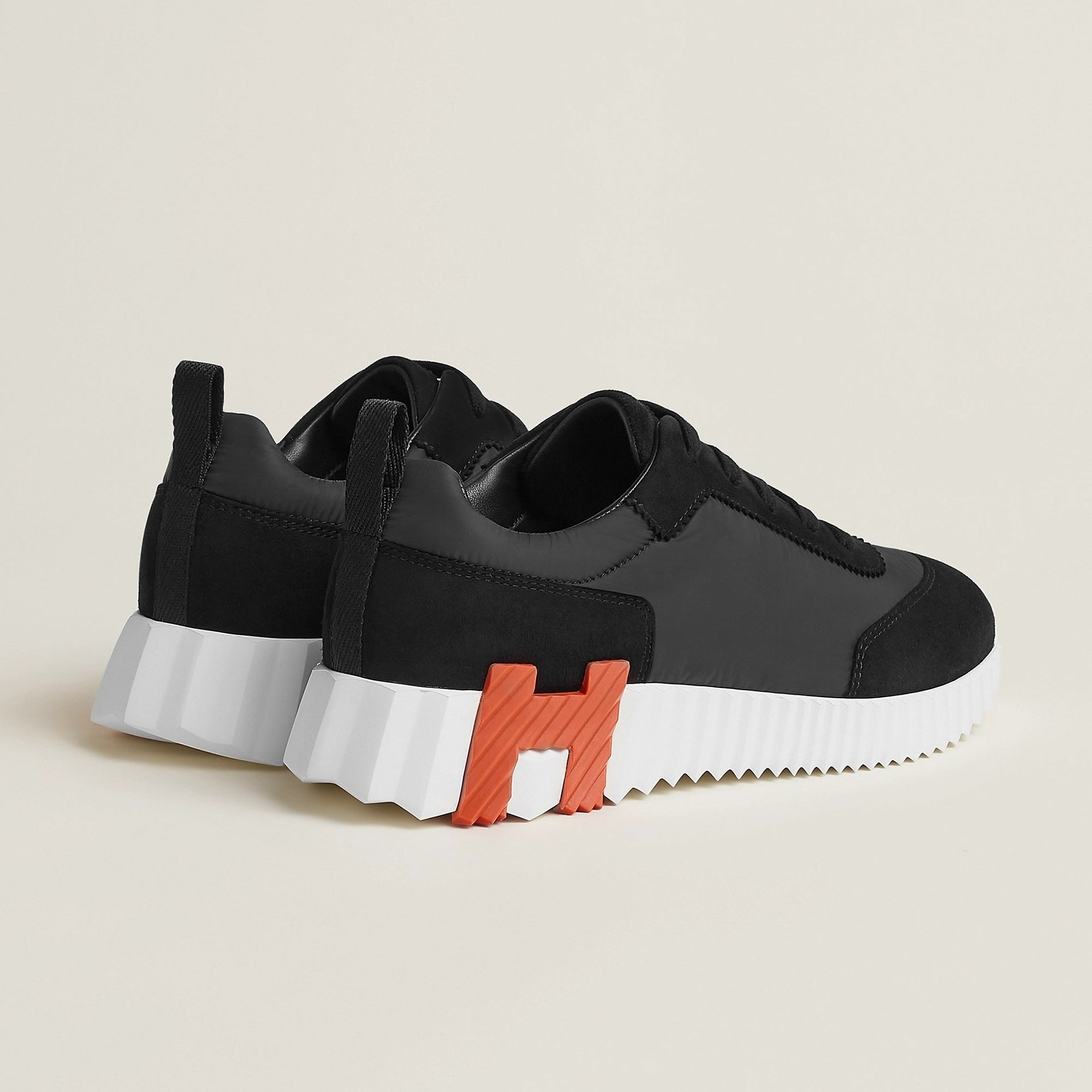 Hermes Bouncing Sneakers in Black and Orange - image 3