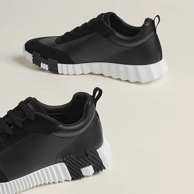 Hermes Bouncing Sneaker in Black Calfskin and Suede - image 5