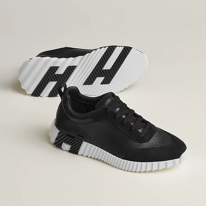 Hermes Bouncing Sneaker in Black Calfskin and Suede - image 3