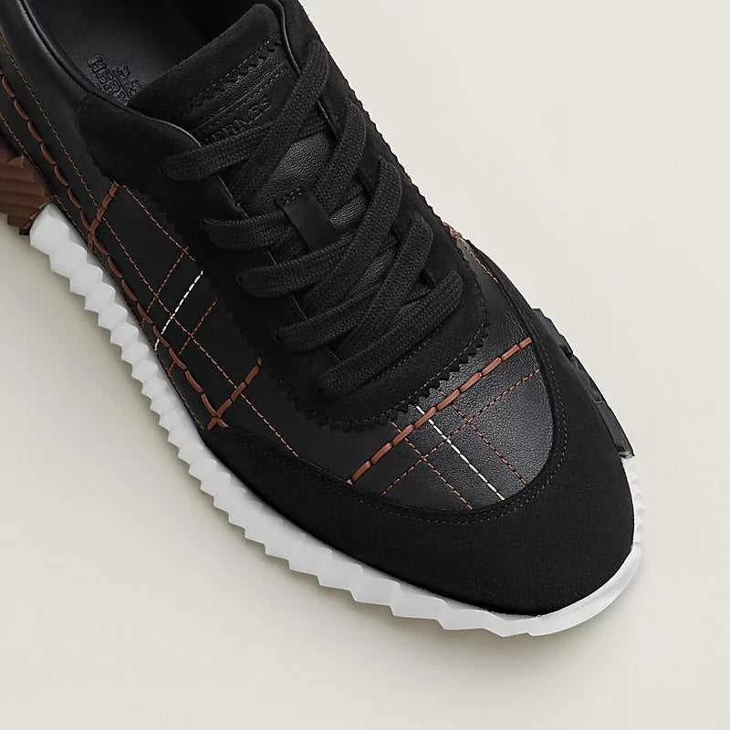 Hermes Bouncing Sneaker in Black Calfskin and Suede - image 2