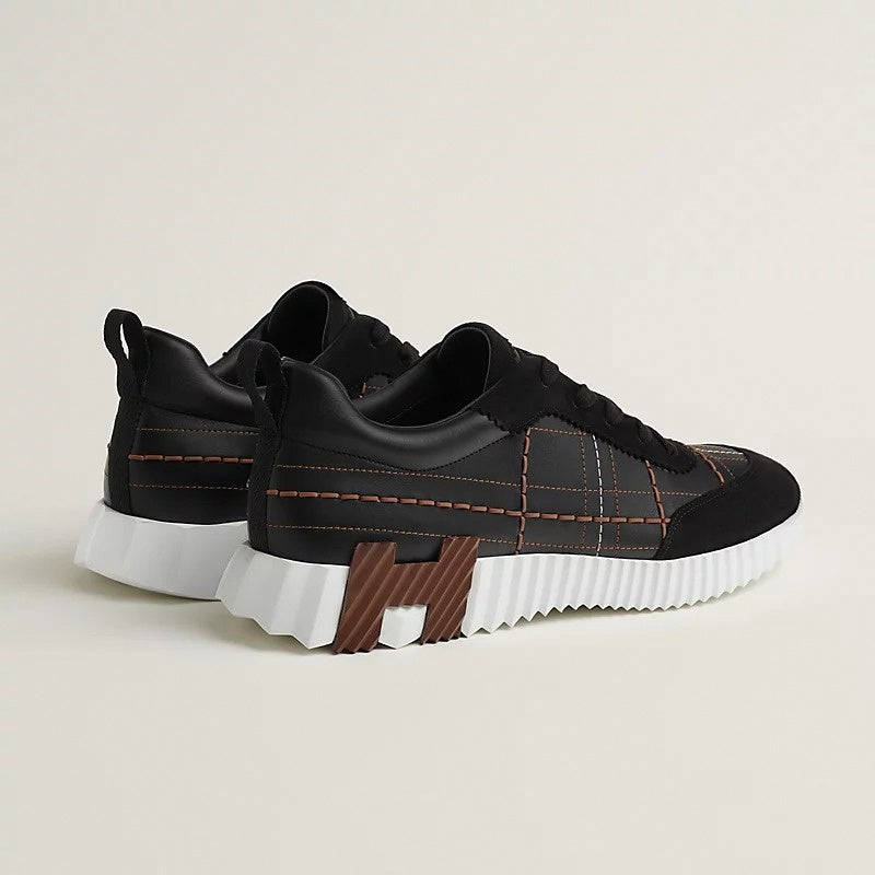 Hermes Bouncing Sneaker in Black Calfskin and Suede - image 3