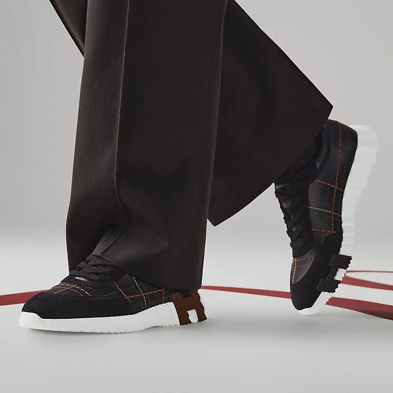 Hermes Bouncing Sneaker in Black Calfskin and Suede - image 5