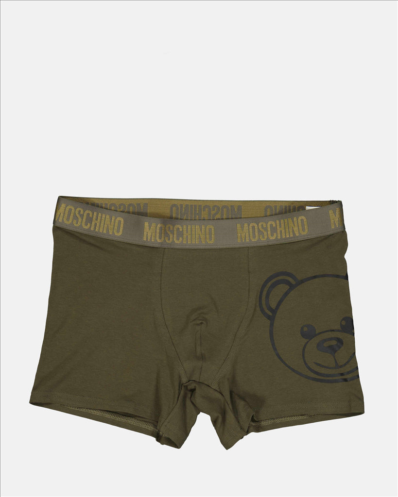 Moschino Teddy Bear Signature Khaki Boxer