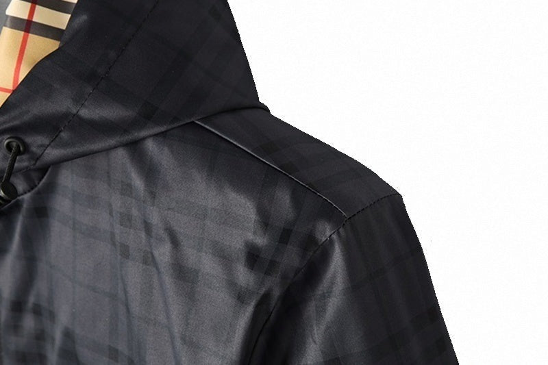 Burberry Charcoal Check Hooded Jacket - image 5