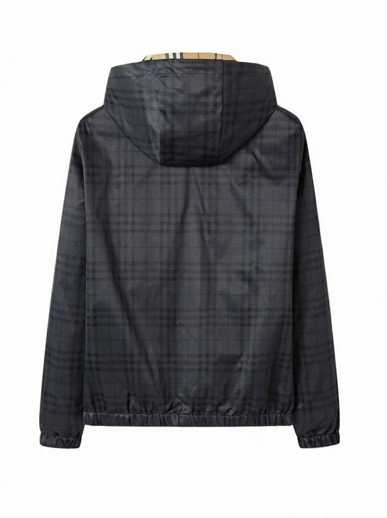 Burberry Charcoal Check Hooded Jacket - image 2
