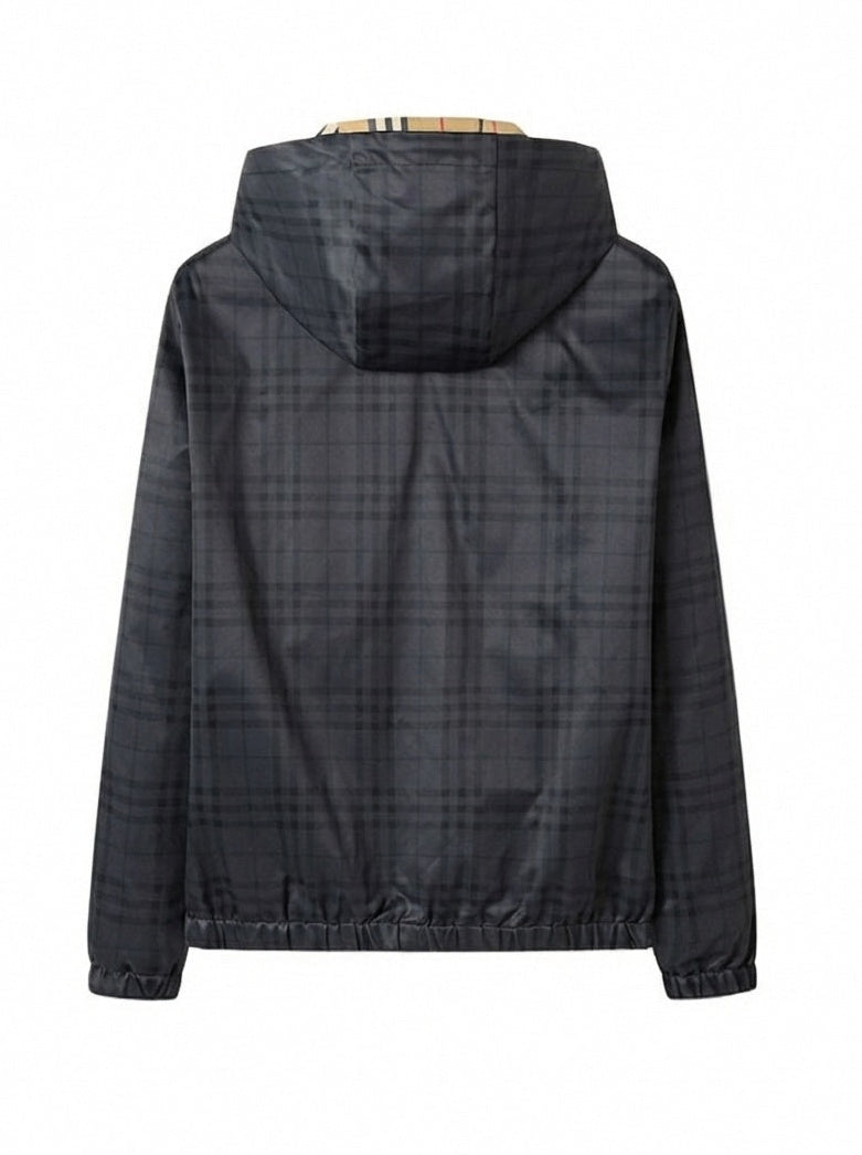 Burberry Charcoal Check Hooded Jacket - image 2