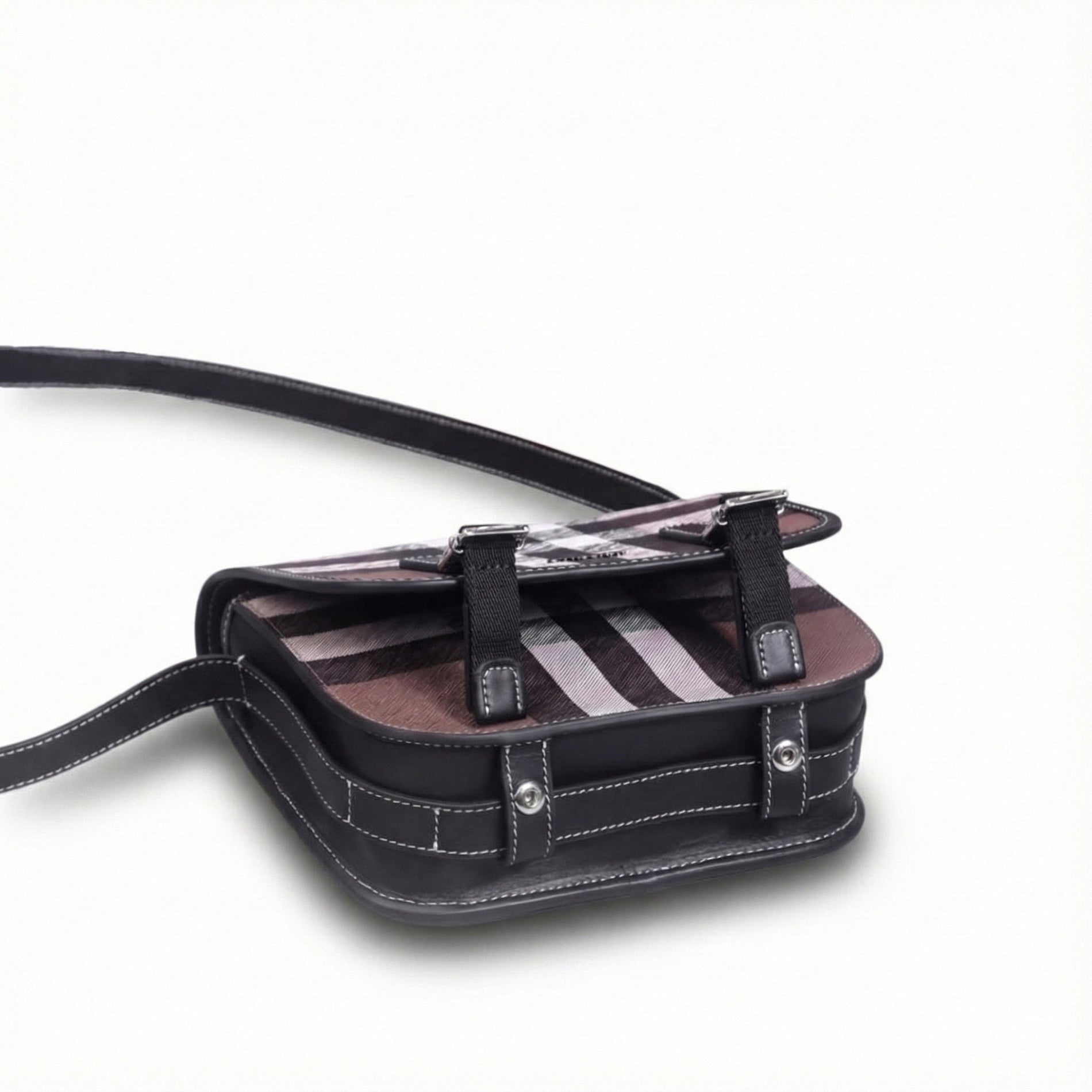 Burberry Check Crossbody Messenger Bag - image 3