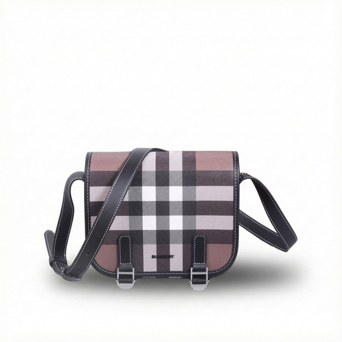 Check Crossbody Messenger Bag
