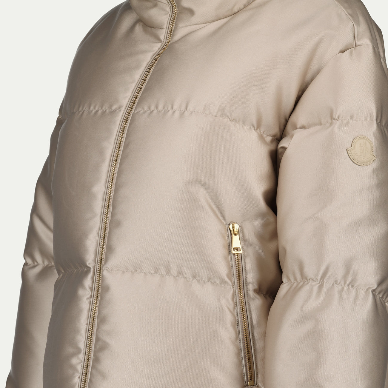 Moncler Beige High-Neck Puffer Jacket - image 5
