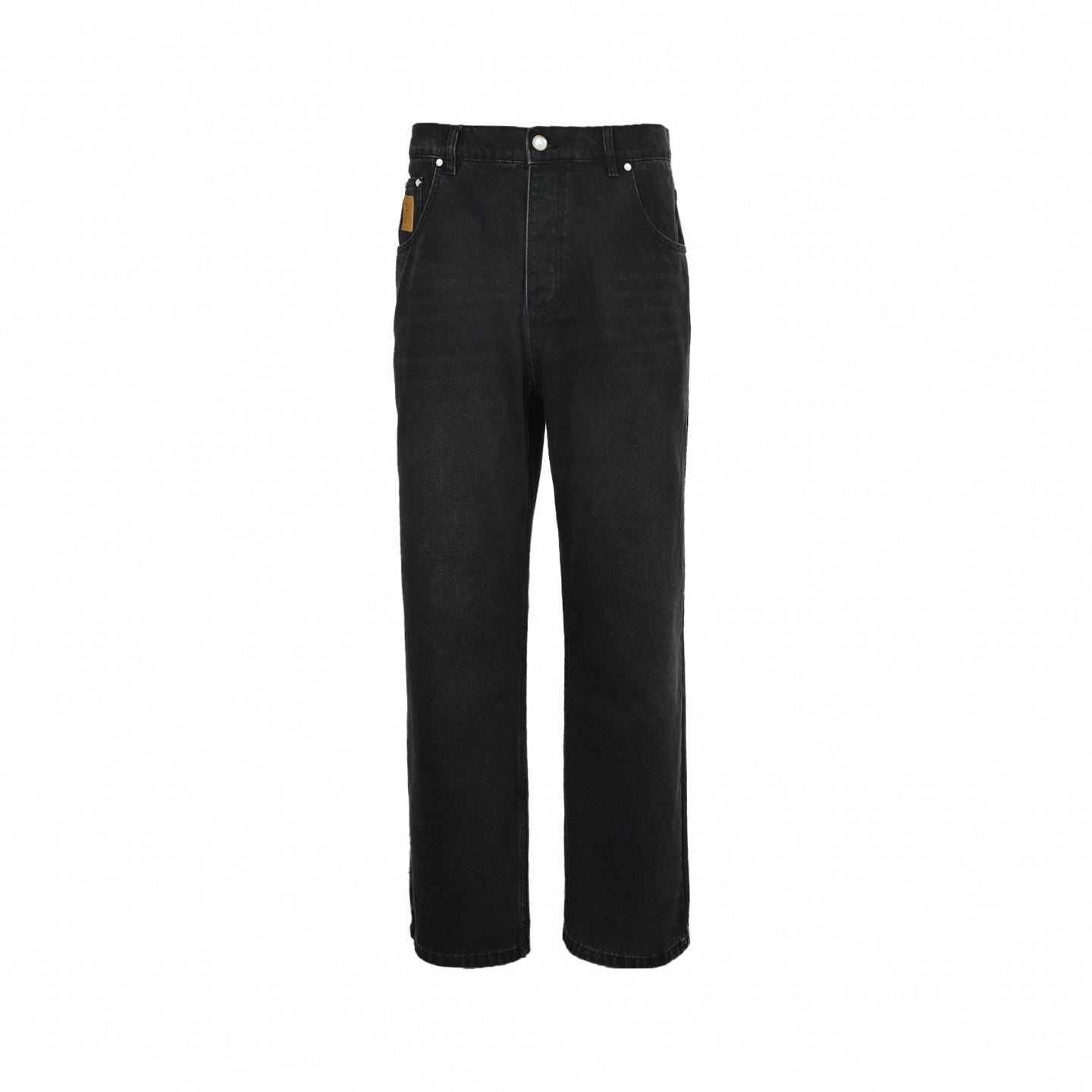 Louis Vuitton Monogram Patch Black Denim Jeans