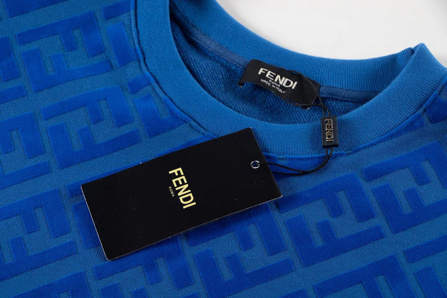 Fendi Blue Monogram Crewneck Sweatshirt - image 3